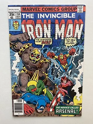Buy Iron Man #114 Marvel (1978) Key 1st Appearance Of Arsenal Comic Gemini Shipped • 11.92£