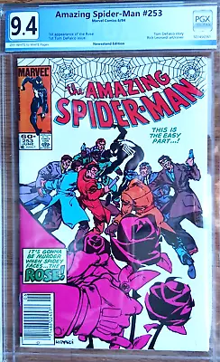 Buy Amazing Spider-Man #253 Newsstand - PGX 9.4 NM White Pages - 1st App Of The Rose • 30.59£