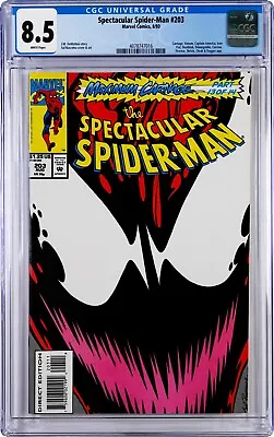 Buy Spectacular Spider-Man #203 CGC 8.5 (Aug 1993, Marvel) Maximum Carnage, Shriek • 29.96£