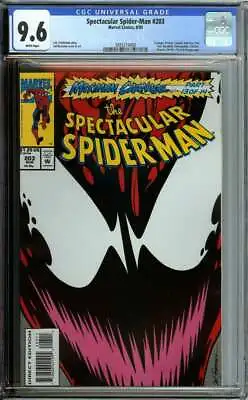 Buy Spectacular Spider-man #203 Cgc 9.6 White Pages // Marvel Comics 1993 • 63.08£