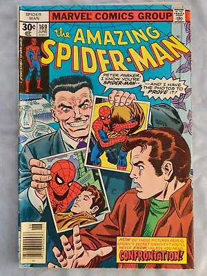 Buy Amazing Spider-man 169 NEWSSTAND 1977 STAN LEE CAMEO IN COMIC • 15.09£