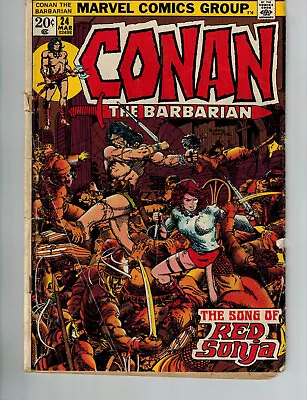 Buy CONAN THE BARBARIAN #24(1972) Marvel Comics Barry Smith Art • 71.42£
