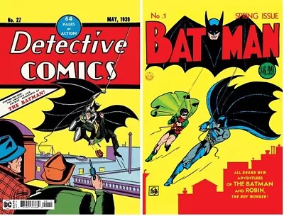 Buy DC Facsimiles DETECTIVE COMICS #27 (1ST APPEARANCE) & BATMAN #1 (1ST JOKER)! • 22.08£