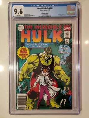 Buy Incredible Hulk 393 Newsstand CGC 9.6 Marvel Comics 1992 • 38.80£
