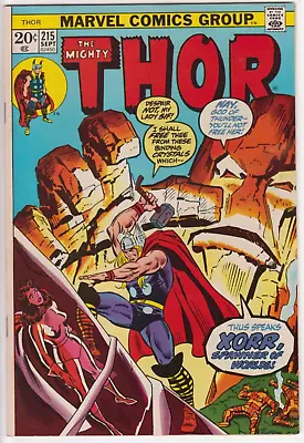 Buy The Mighty Thor #215, Marvel Comics 1973 VF+ 8.5 John Buscema • 15.84£