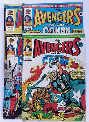 Buy 4 X The Avengers & The Savage Sword Of Conan # 144 146 147 148 Uk Marvel 1976   • 9£