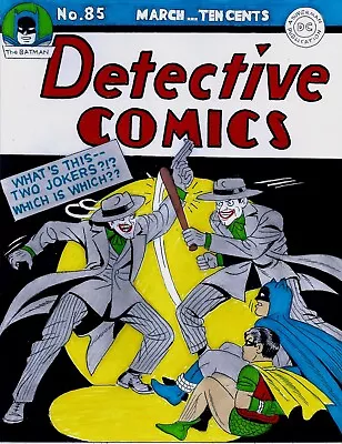 Buy Detective Comics # 85 Cover Recreation 1944 Batman Original Comic Color Art • 237.17£