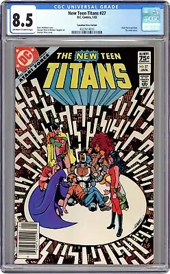 Buy New Teen Titans #27 CGC Graded 8.5 Canadian Price Variant George Perez Cover Art • 22.51£