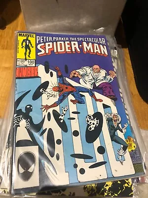 Buy Peter Parker The Spectacular Spider-man Marvel Comic Book Issue #100 Spot 1985 • 34.99£