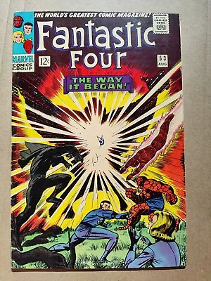 Buy Fantastic Four #53 VG 2nd Black Panther 1st Klaw Marvel 1966 Jack Kirby  • 39.23£