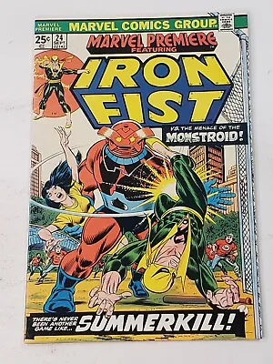 Buy Marvel Premiere 24 Iron Fist  1st App Princess Azir Bronze Age 1975 MVS Intact • 20.10£