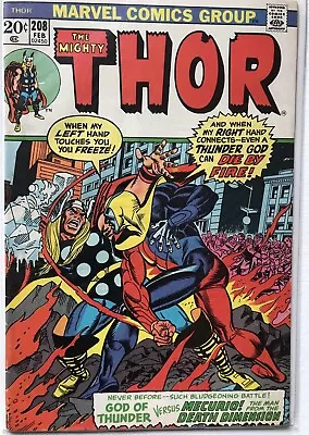 Buy The Mighty Thor #208 VF US Cents Edition Febuary 1974 Bronze Age • 14.99£