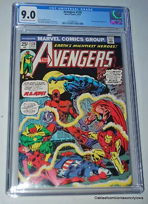 Buy Avengers #126 Marvel Comics CGC 9.0 OWP 1974 Scarlet Witch MCU • 77.41£