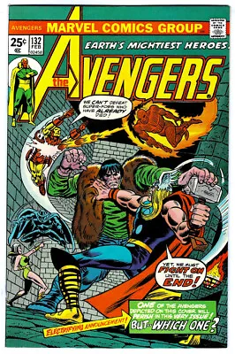 Buy THE AVENGERS #132 In VF-  1975  MARVEL Bronze Age Comic W/ FRANKENSTEIN & KANG • 11.99£