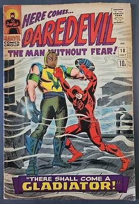 Buy Daredevil #18 1966 OW/Cream Pages 1st Appearance Of The Gladiator Pence Copy • 25£
