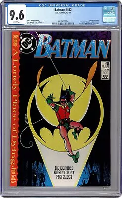 Buy Batman #442D CGC 9.6 1989 4410413024 1st App. Tim Drake As Robin • 44.27£