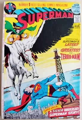Buy Superman #249 - FN- (5.5) - DC 1972 - 52 Pgs 25 Cents Cover With UK Price Stamp  • 8.50£