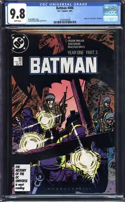 Buy Batman #406 Cgc 9.8 White Pages // Part 3 Year One Storyline Dc 1987 • 118.74£
