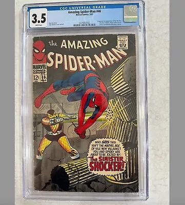 Buy Amazing Spider-Man #46 1967 CGC 3.5💥 (1st App Of Shocker)💥 • 150.43£