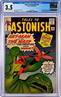 Buy Tales To Astonish 44 CGC 3.5 Origin & 1st Appearance Of The Wasp Janet Van Dyne • 884.71£