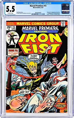 Buy Marvel Premiere #15 CGC 6.0 Marvel Key Comic - 1st Appearance Iron Fist Origin! • 476.61£