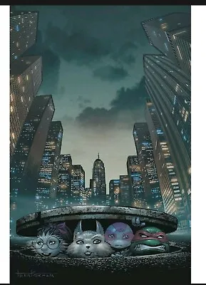 Buy Teenage Mutant Ninja Turtles #124 Tyler Kirkham Movie Poster Homage Virgin • 11.85£
