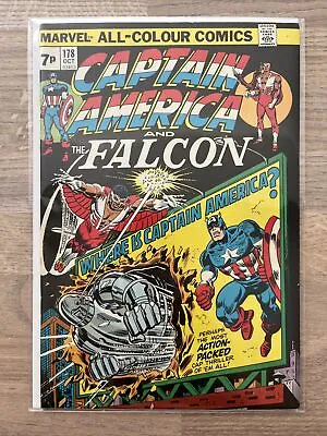 Buy Marvel Comics Captain America And The Falcon #178 1974 Bronze Age • 12.99£