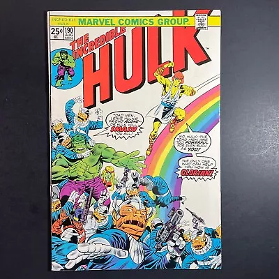 Buy Incredible Hulk 190 1st Glorian Bronze Age Marvel 1975 Comic Herb Trimpe Wein • 9.49£