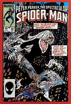 Buy Spectacular Spider-man #90 (marvel 1984) 1st Title Black Costume | Beauty Look! • 47.40£