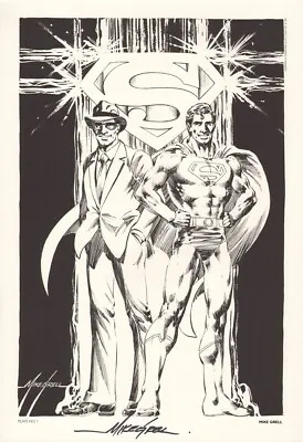 Buy 1984 Superman #400 Mike Grell SIGNED DC Comic Art Print ~ Sups And Clark Kent • 56.91£