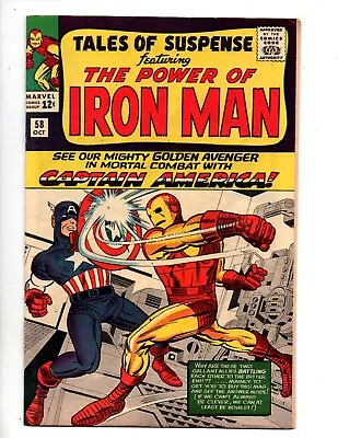 Buy Tales Of Suspense #58  Vf- 7.5   Captain America Battles Iron Man  2nd Kraven • 422.95£