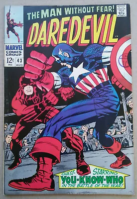 Buy Daredevil #43, Silver Age Classic With  Captain America  Cover, High Grade Vf. • 80£