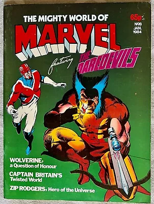 Buy Mighty World Of Marvel #8 (Jan 84) Captain Britain Alan Moore / Alan Davis UK • 35£