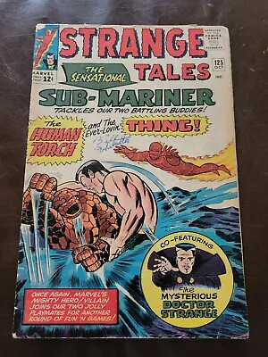 Buy Strange Tales #125 VG+ Classic Battle Sub-Mariner Vs Thing & Human Torch 1964 • 29.74£