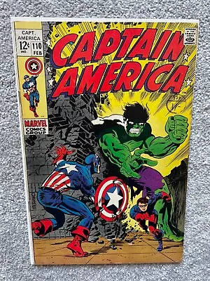 Buy Captain America 110 (1969) Key Issue. 1st Madame Hydra. Classic Cover.! • 90£