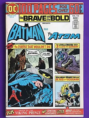 Buy Brave And The Bold #115 Vf Batman High Grade Bronze Age Dc • 31.62£