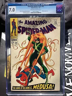 Buy Amazing Spider-man #62 Cgc 7.0 Medusa Classic Cover 1968 Stan Lee • 126.49£