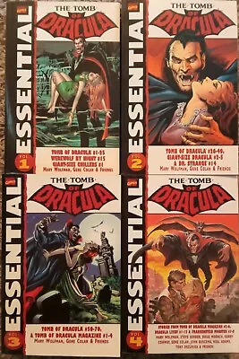 Buy Marvel Essential Tomb Of Dracula TPB SET #1-4 COMPLETE Collects 1-70 Wolfman OOP • 144.76£