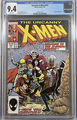 Buy Uncanny X-Men 219 (Marvel, 1987) CGC 9.4 WP  **Havok Joins X-Men** • 39.52£