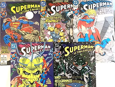 Buy Action Comics # 673, 675, 677, 681 & 683. 5 Issue High Grade 1992 Lot-superman • 15.99£