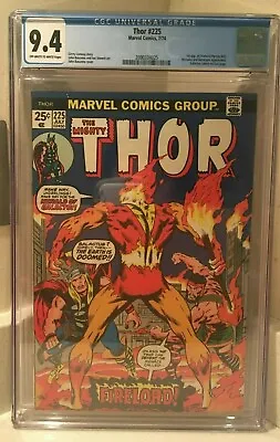 Buy Thor #225 1st Appearance Firelord (Pyreus Kril) 1974 CGC 9.4 2090334025 • 950£