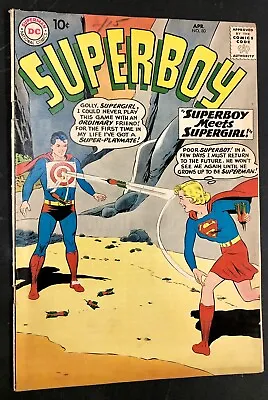 Buy DC Comics- Superboy #80 (1960) 1st Meeting Superboy & Supergirl • 50.83£