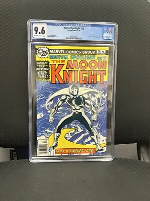 Buy Marvel Spotlight 28 CGC 9.6, 1st Solo Moonknight (Marvel 1976) • 518.28£