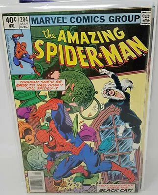 Buy Amazing Spider-man #204 Black Cat Appearance *1980* Newsstand 9.4 • 23.71£