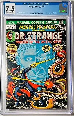 Buy 1973 Marvel Premiere 10 CGC 7.5  Doctor Strange. 1st App Shama-Gorath. • 138.56£