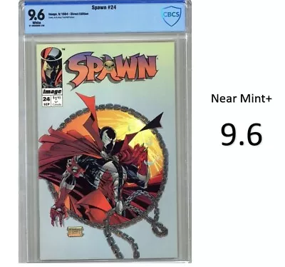 Buy Spawn #24 - Incredible Todd McFarlane Cover! - CBCS 9.6 - Brand New Slab! • 59.16£