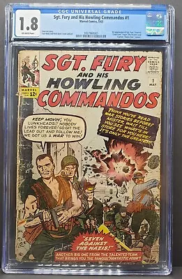Buy Marvel Comics Group Sgt. Fury And His Howling Commandos #1 CGC 1.8 • 597.49£