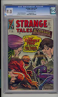 Buy Strange Tales #129 CGC 8.0 VF Marvel Terrible Trio Fantastic Four OW/W Pages • 159.90£