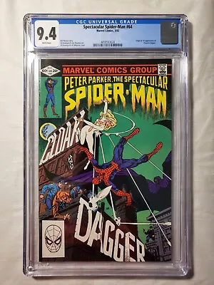 Buy Spectacular Spider-Man #64 CGC 9.4 1st Cloak & Dagger (1982) Marvel Comic • 118.27£