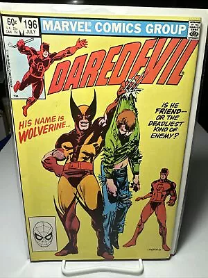 Buy Daredevil #196 Wolverine Appearance Marvel Comics 1983 • 12.78£